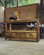 Rack TV rústico - 3 cajones - Imagen 2
