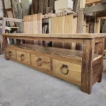 Rack TV rústico - 4 cajones