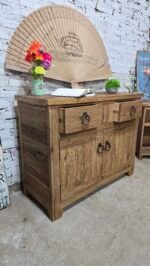 Vanitory Rústico De Madera Maciza - Imagen 2