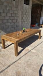 Mesa Rústica - Madera Maciza - Imagen 3